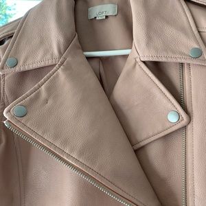 Ann Taylor Loft Faux Leather Blush Pink Jacket 6